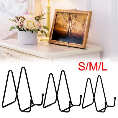 Stand Holder Iron Easel Display Metal Frame For Photo Book Display Plate Stand • £3.69