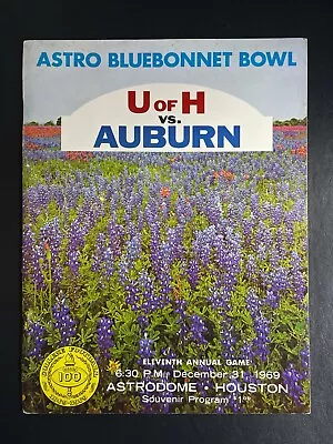 1969 Astro Bluebonnet Bowl Football Program University Of Houston Auburn NM+ • $49.99