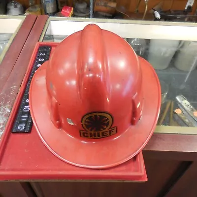 Vintage Plastic Msa Red Fire Chiefs Helmet • $175