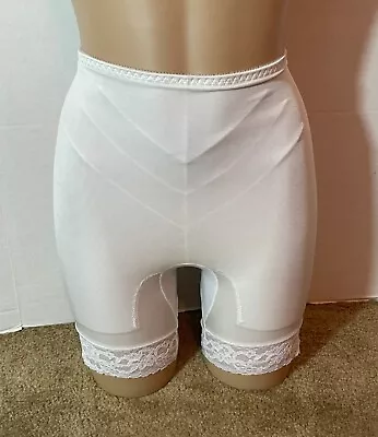 Vtg XL Smooth Long/Short Leg Girdle Shaper Panties COTTON Gusset Sears • $9.75