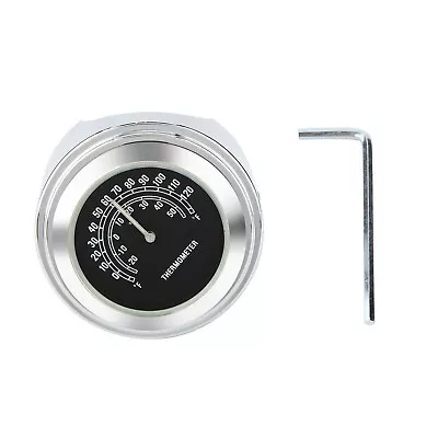 Universal Replace Motorcycle Front Chrome Waterproof Handlebar Mount Thermometer • $15.39