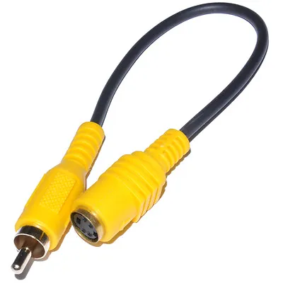 Phono Composite Video Male To Female SVHS/S-Video Converter Cable Adapter Lead • £2.89