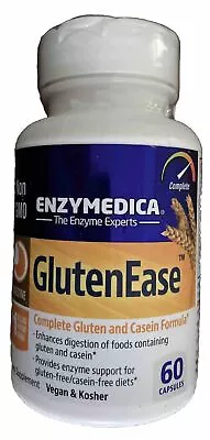 Enzymedica GlutenEase Complete Gluten & Casein Formula 60 Caps EXP 07/2025+ • $20.90