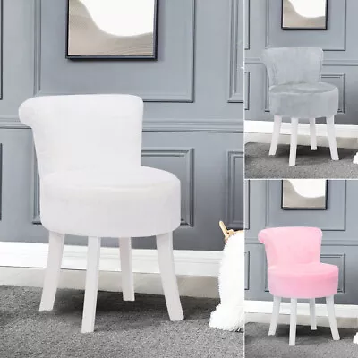 Shaggy Dressing Table Stool Vanity Chair Fluffy Living Room Bedroom Side Chair • £51.95