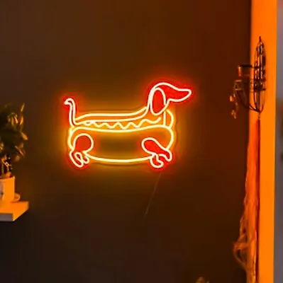 Sausage Dog Leds Dachshund Neon Sign Animal Dog Led Lights Dachshund Decor • $189