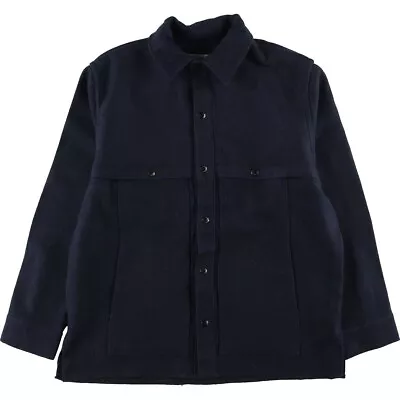 Filson Double Mackinaw Wool Jacket Navy Size L 1990's Vintage From Japan FS USD • $263.15