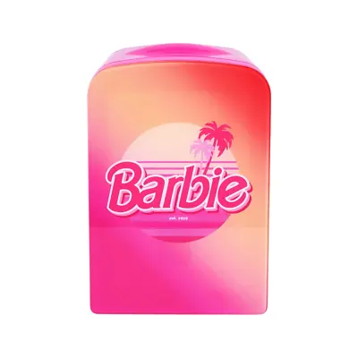 Barbie Hot Pink Malibu 4L Cooler Mini Fridge With Glass Door 6 Can • $56.48