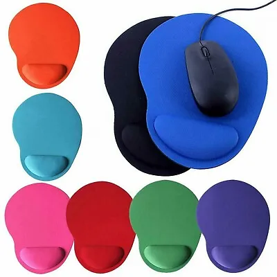 £3.59 • Buy 2x Anti-slip Mouse Pad Mat With Foam Wrist Support Pc & Laptop Uk Seller