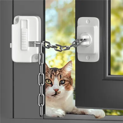 2pcs Window Restrictor Child Pets Safety Self Adhesive Adjustable Window Lock • £8.29