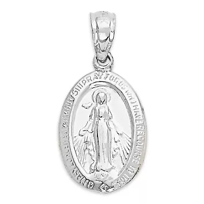 925 Sterling Silver Miraculous Medal Pendant Guadalupe Pendant • $45.59