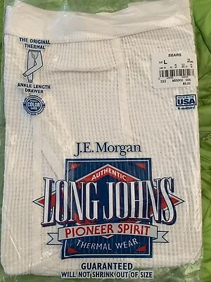 VTG NOS J. E. Morgan Long Johns Pioneer Spirit Thermal Wear Long Johns Mens  L • $18.89