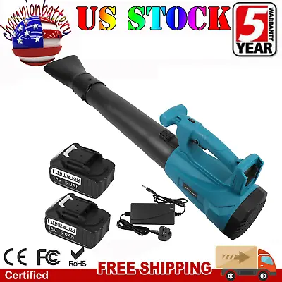 Cordless Leaf Blower Fixed/6 Speed Electric Leaf Blower Battery+Charger For 18V • $56.99