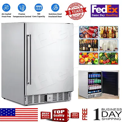 24  Beverage Refrigerator In/Outdoor Under Counter Built-in Cooler Fridge 180Can • $656.99