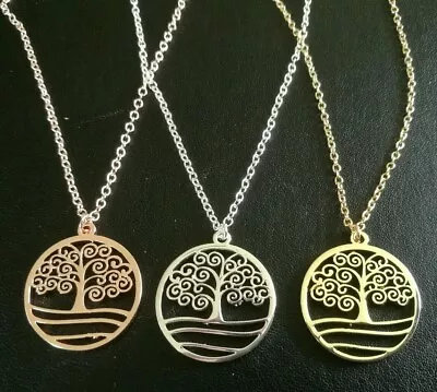 Tree Of Life Pendant Necklace MOTHERS DAY MUM FAMILY TREE BIRTHDAY Christmas 522 • $7.39