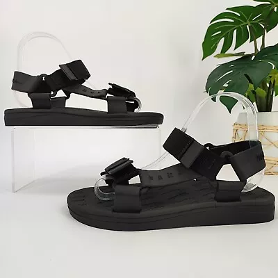 Melissa Women's Rider Black Rubber Wedges Sandals Size 7 • $59