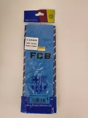 FC Barcelona Medias Socks Color Blue Size T/1 Made In Spain S47P • $17