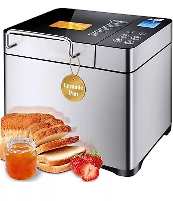 KBS Large 17-In-1 Bread Machine 2LB All Stainless Steel Bread Maker • $132.99