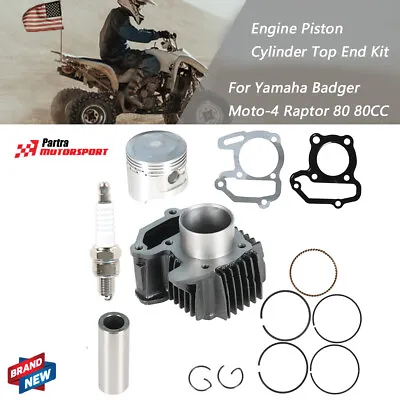 Engine Piston Cylinder Top End Kit For Yamaha Badger Moto-4 Raptor 80 80CC • $33.87