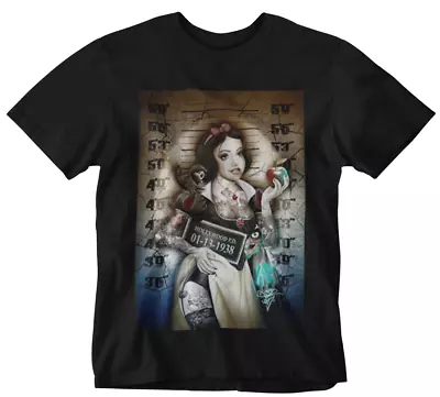 Snow White T-Shirt Police Line Up Hollywood Bad Girl Hussy Cool Yolo Cartoon  • £9.99