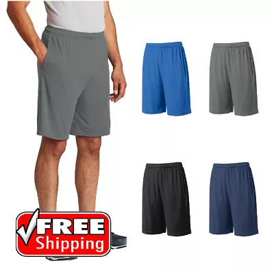 Sport-Tek ST355P Men's Competitor Pocket Shorts Dry Wicking Workout Training Run • $23.12