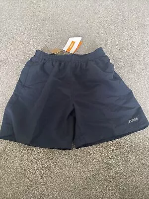 Zoggs XL Boys Penrith 15 Inch Swim Shorts Kids Swimming Trunks Navy BNWT • £13.99