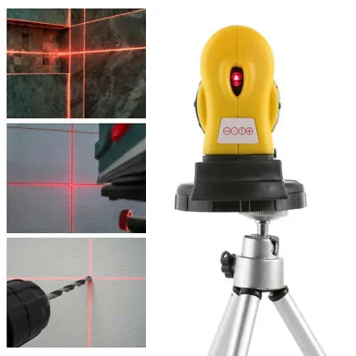 360° Rotate Infrared Laser Level 2 Line 1 Point Horizontal  Vertical Red Measure • $14.45