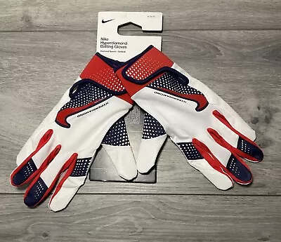 Nike Hyperdiamond Select 2.0 Batting Gloves - Unisex Medium - University Red • $29.99