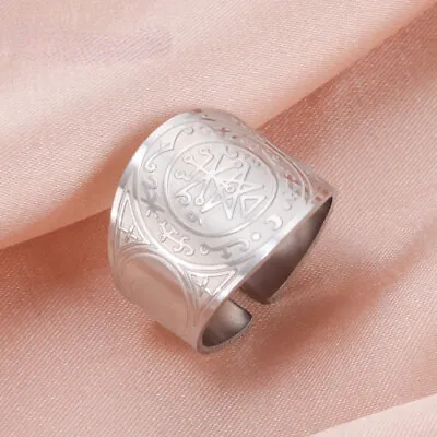 Alchemy Lilith Sigil Mother Of Night Solomon Magic Kabbalah Amulet Ring Jewelry • $6.59