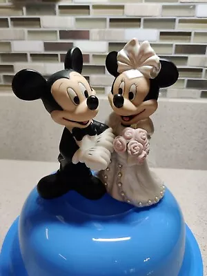 Disney Mickey & Minnie Mouse Wedding Bride And Groom Porcelain 5 Inch • $19.99