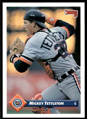 1993 Donruss 13 Mickey Tettleton Detroit Tigers Baseball Card • $1.49