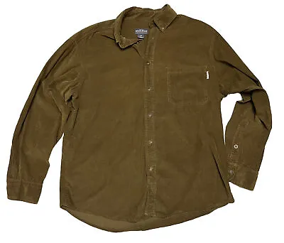 $40.25 • Buy Vintage 90’s Woolrich Jacket Corduroy Lined Shirt Shacket - Brown Men’s Large