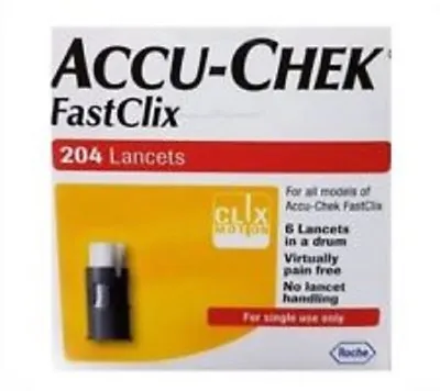 NEW Accu-Chek FastClix 204 Lancets - Exp 31/12/2026 • £9.99