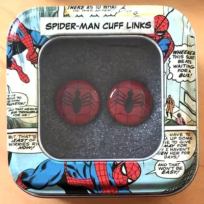 Spiderman Cufflinks Official Marvel Merchandise Spider-man Cuff Links • $12.43