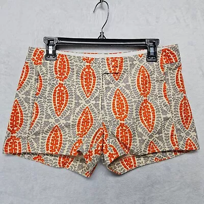 J Crew Shorts Women 4 Stretch Chino Stretch 3  Inseam Orange Gray • $12.99