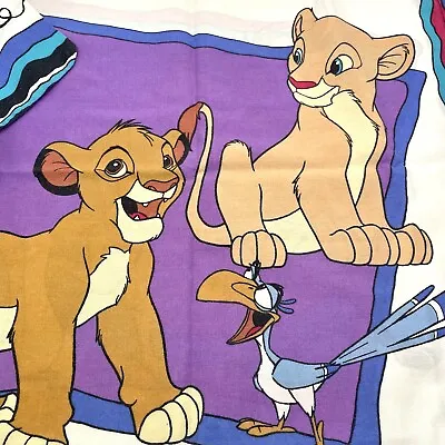 VTG Disney Lion King Pillow Case Standard 90's Simba Timon Pumba Nala • $11.99