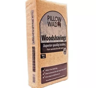 1KG PILLOW WAD WOODSHAVINGS Superior Quality Pet Bedding Animal Rabbit Hamster • £29.99