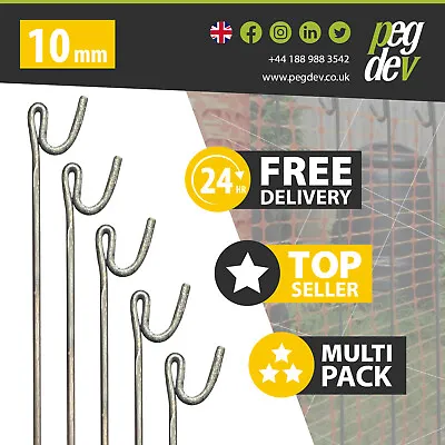 20 X METAL FENCING PINS 1300 X 10mm - Barrier Fence Stakes Events Temporary  • £61.95