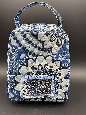 VERA BRADLEY  Lunch Bunch Bag Quilted Cotton In Blue Star Medallion *retired • $18