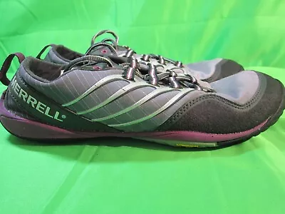 Merrell Lithe Glove Dark Shadow Trail Running Shoes Womens 8 Gray Purple • $24.99