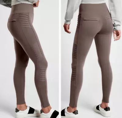 Athleta Delaney Moto Leggings Gleam Size XS Taupe • $24