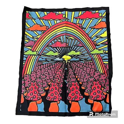 Opticz Magic Mushrooms Trippy Psychedelic Blacklight Tapestry Wall Hanging  • $29.99