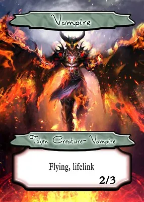 Custom Vampire Token MTG 2/3 Lifelink Sorin The Mirthless • $2