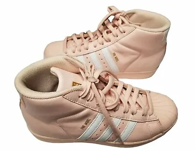 £20.27 • Buy Adidas Ice Pink Girls Size 4 Retro Classic Hard Shell Toe Mid Pro Model 