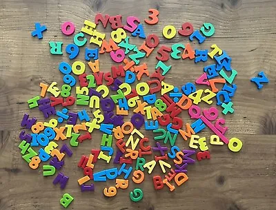 Lot Mixed Colors And Sizes Plastic Magnetic Fridge Alphabet Letters Numbers • $12.99