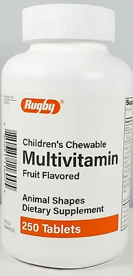 Rugby Childrens Chewable Vitamins Animal Shapes (Flintstones Vites) 250ct • $12.99