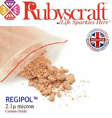 REGIPOL~CERIUM OXIDE~GENUINE~GLASS POLISHING POWDER ~ 50g GLASS SCRATCH 2.1Mic  • £5.50