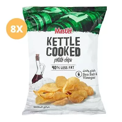 8 Pack X Master Chips Potato Kettle Cooked Sea Salt And Vinegar( 45 Gram) • $42.28