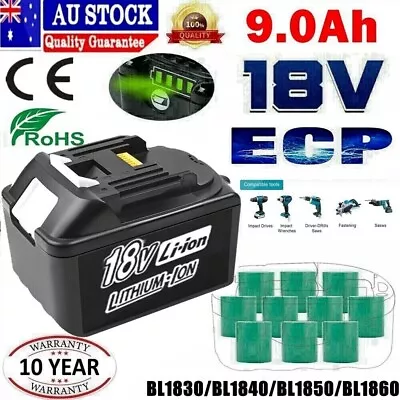 9.0Ah For Makita 18V Li-Ion Battery BL1860B BL1845 BL1830B BL1840 BL1850B BHP452 • $49.96