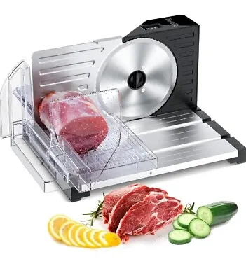 Meat Slicer Facelle Electric Deli Food Slicer With Removable Stainless Steel... • £60