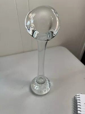 Vintage Clear Bubble Bud Vase Art Glass 10.25 “ High • $14.99